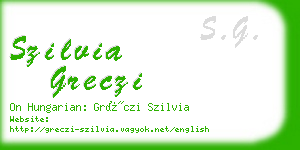 szilvia greczi business card